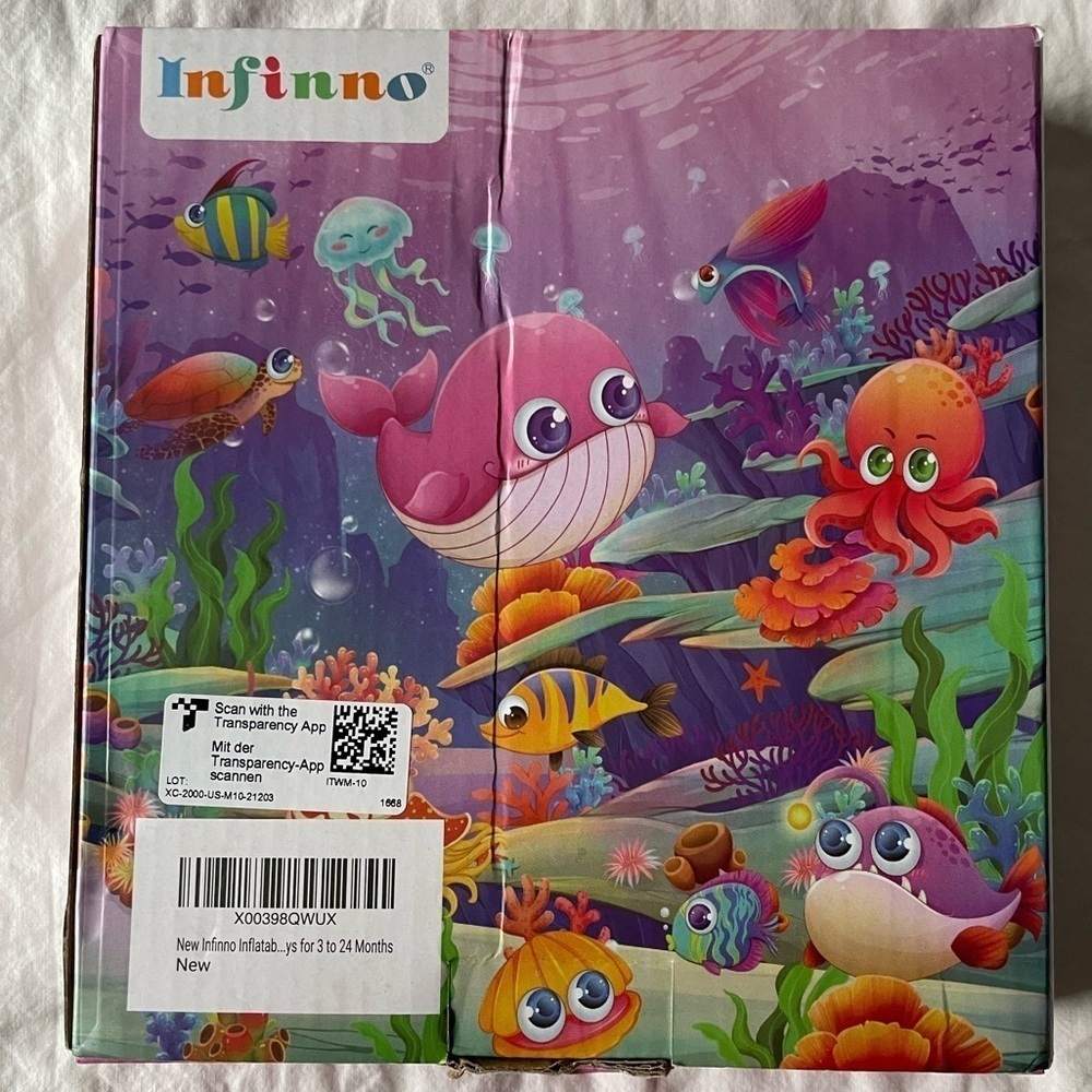 NWT - Infinno Inflatable Tummy Time Water Mat 3-24 Mos